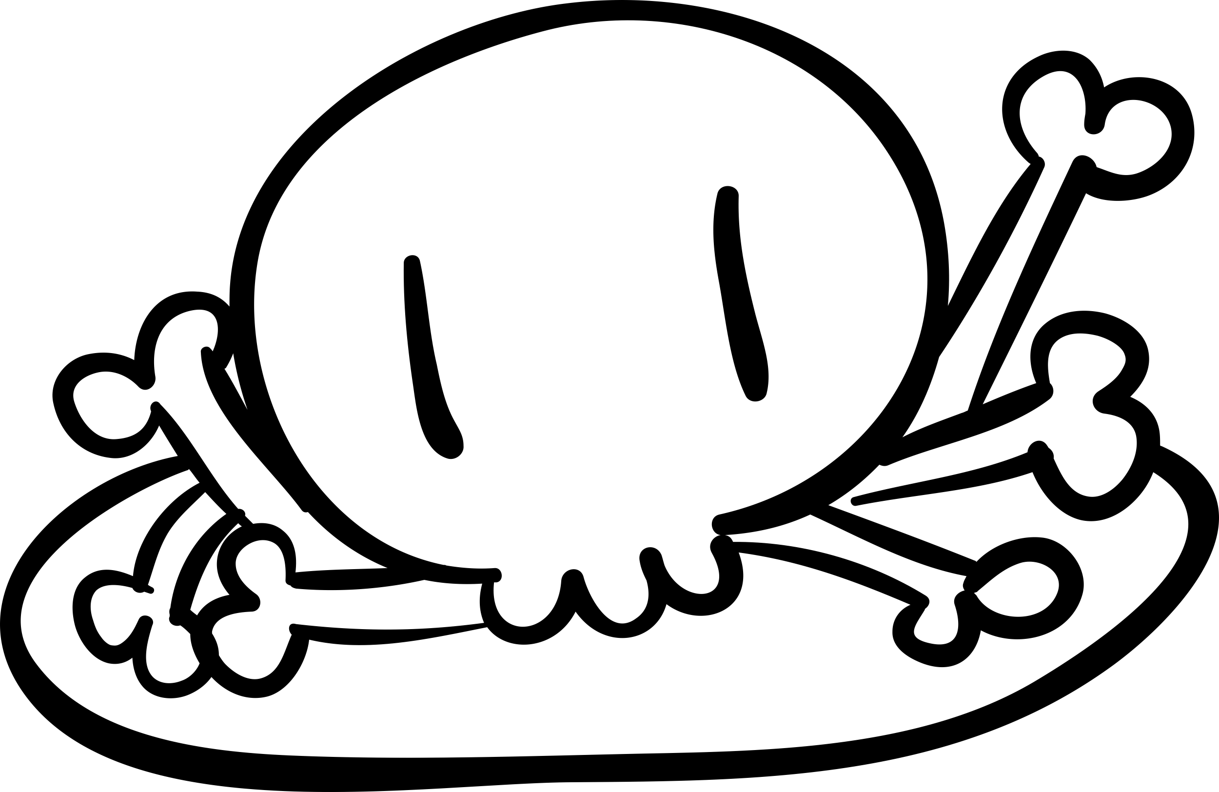 Bones Pile Sticker Outline Svg File Free Vectors